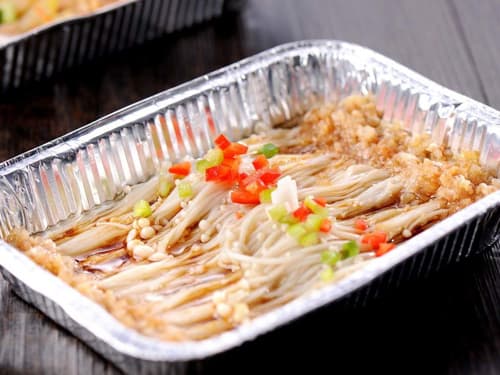 普兰店锡纸烤金针菇
